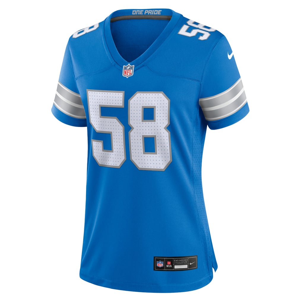 Women's Detroit Lions Penei Sewell Nike Blue Game Jersey - Image 3