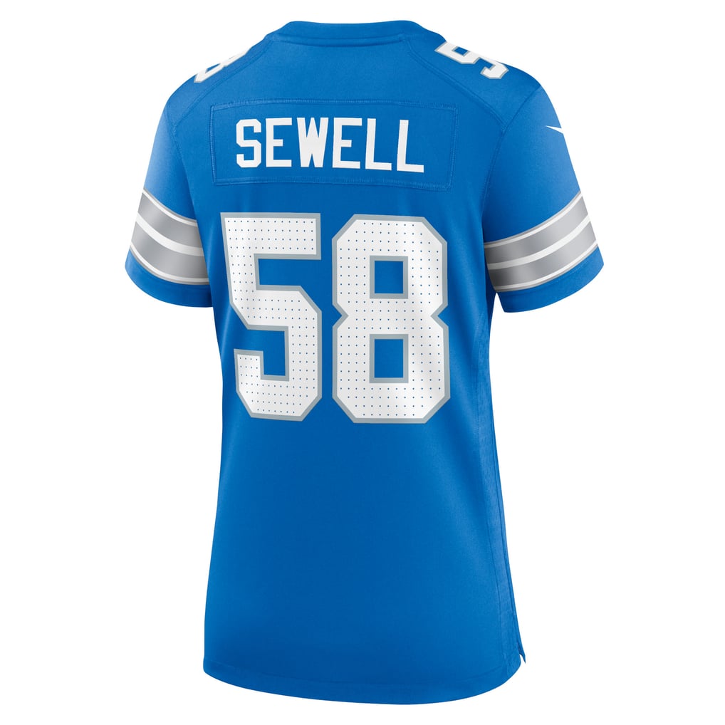 Women's Detroit Lions Penei Sewell Nike Blue Game Jersey - Image 4