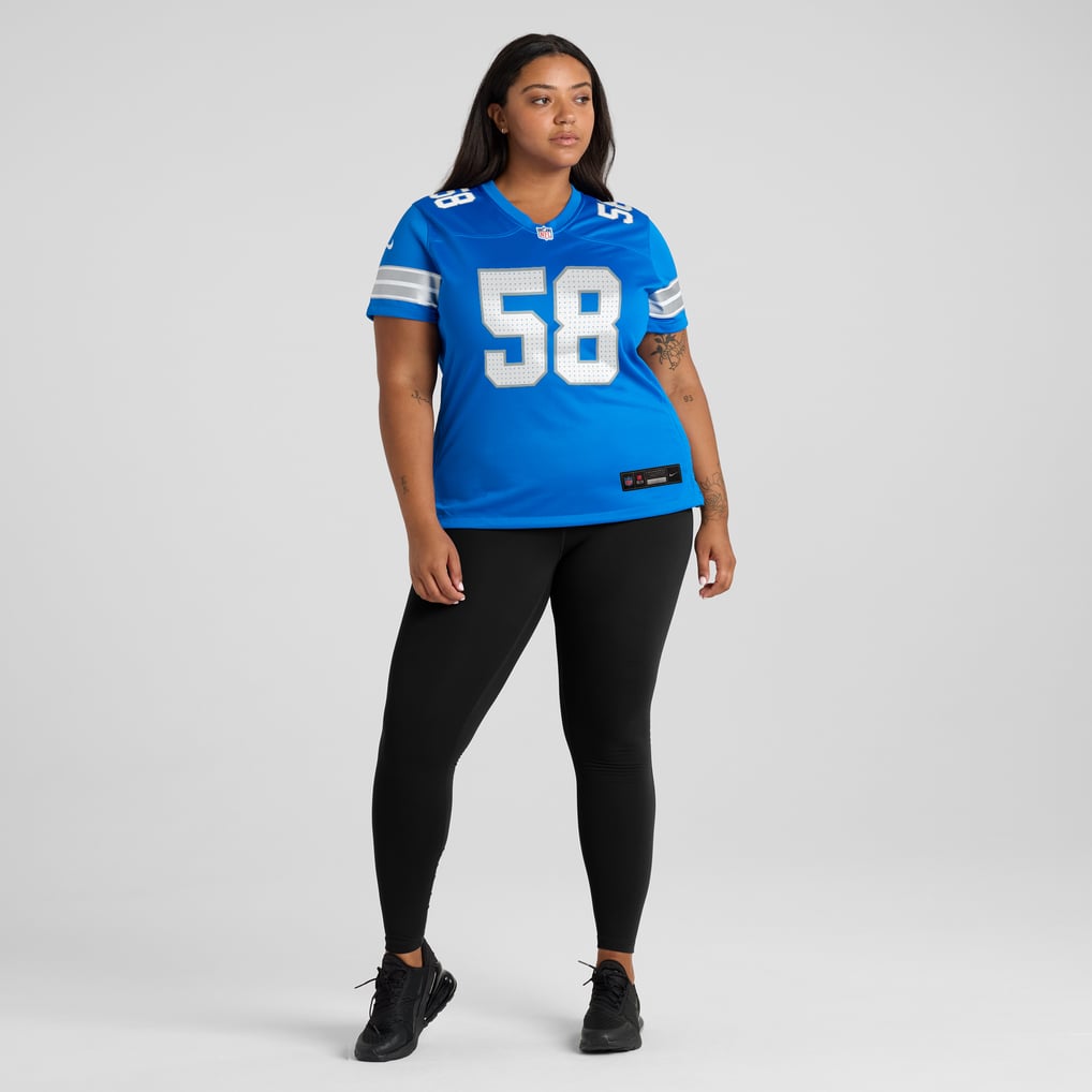 Women's Detroit Lions Penei Sewell Nike Blue Game Jersey - Image 7