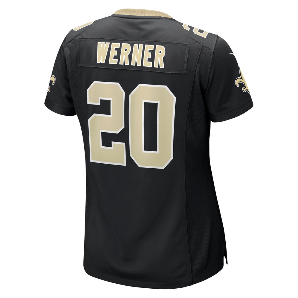 Women's New Orleans Saints Pete Werner Nike Black Game Jersey - Image 4