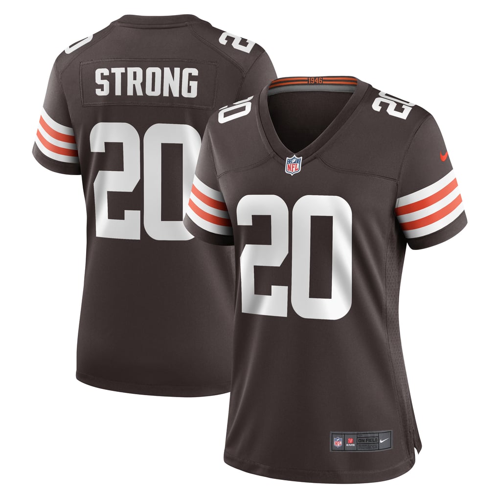 Women's Cleveland Browns Pierre Strong Jr. Nike Brown Team Game Jersey - Image 1
