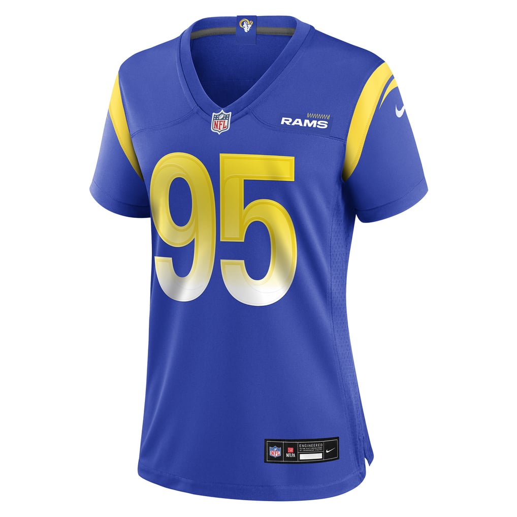 Women's Los Angeles Rams Poona Ford Nike  Royal Team Game Jersey - Image 3