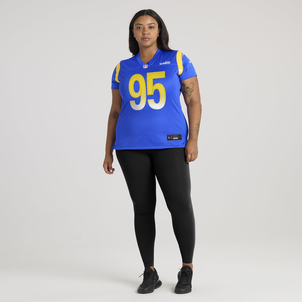 Women's Los Angeles Rams Poona Ford Nike  Royal Team Game Jersey - Image 7
