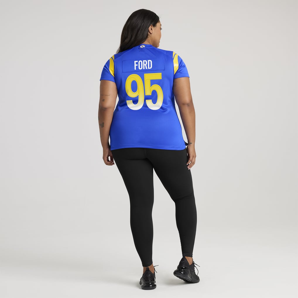 Women's Los Angeles Rams Poona Ford Nike  Royal Team Game Jersey - Image 8