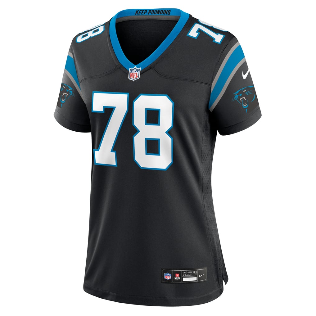 Women's Carolina Panthers Popo Aumavae Nike Black Team Game Jersey - Image 3