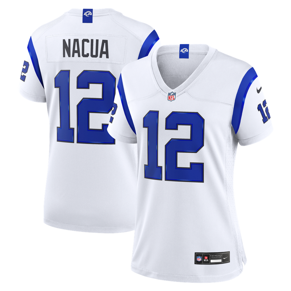 Women's Los Angeles Rams Puka Nacua Nike Fearsome White Game Jersey - Image 2