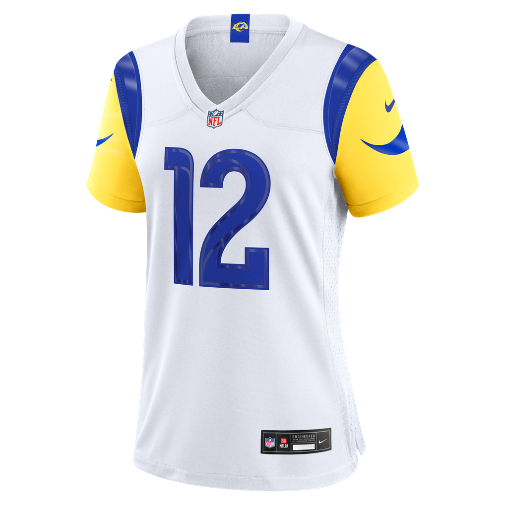 Women's Los Angeles Rams Puka Nacua Nike White Game Jersey - Image 3