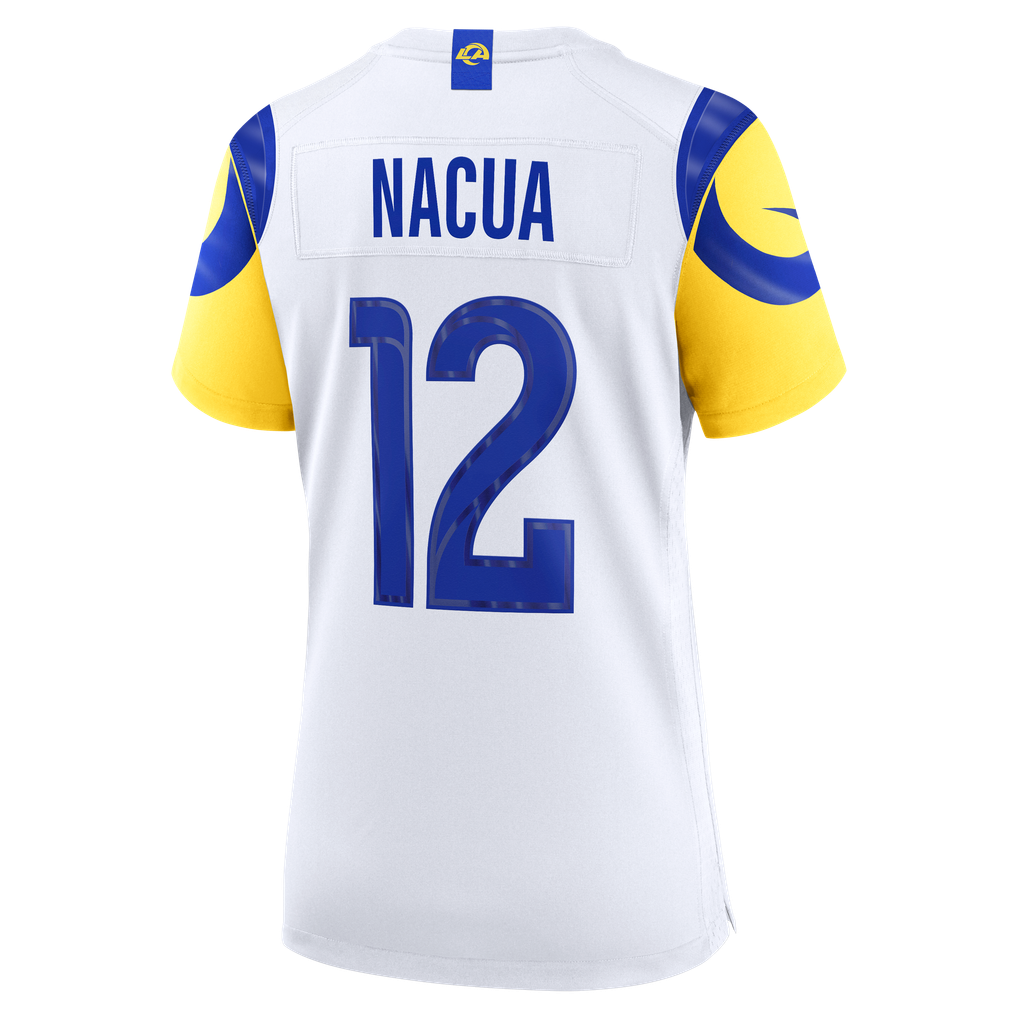 Women's Los Angeles Rams Puka Nacua Nike White Game Jersey - Image 4