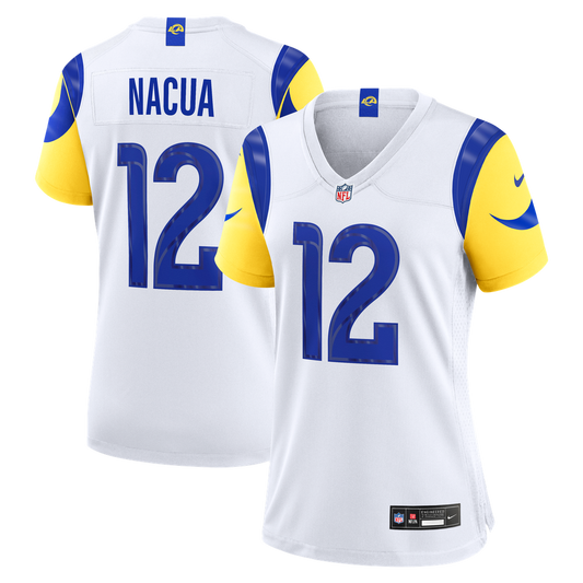 Women's Los Angeles Rams Puka Nacua Nike White Game Jersey - Image 1