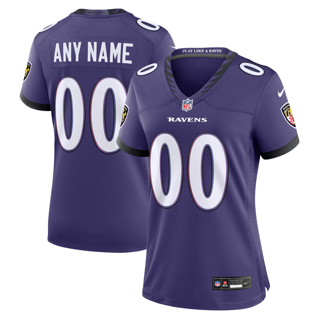 Women's Baltimore Ravens Nike Purple Custom Game Jersey