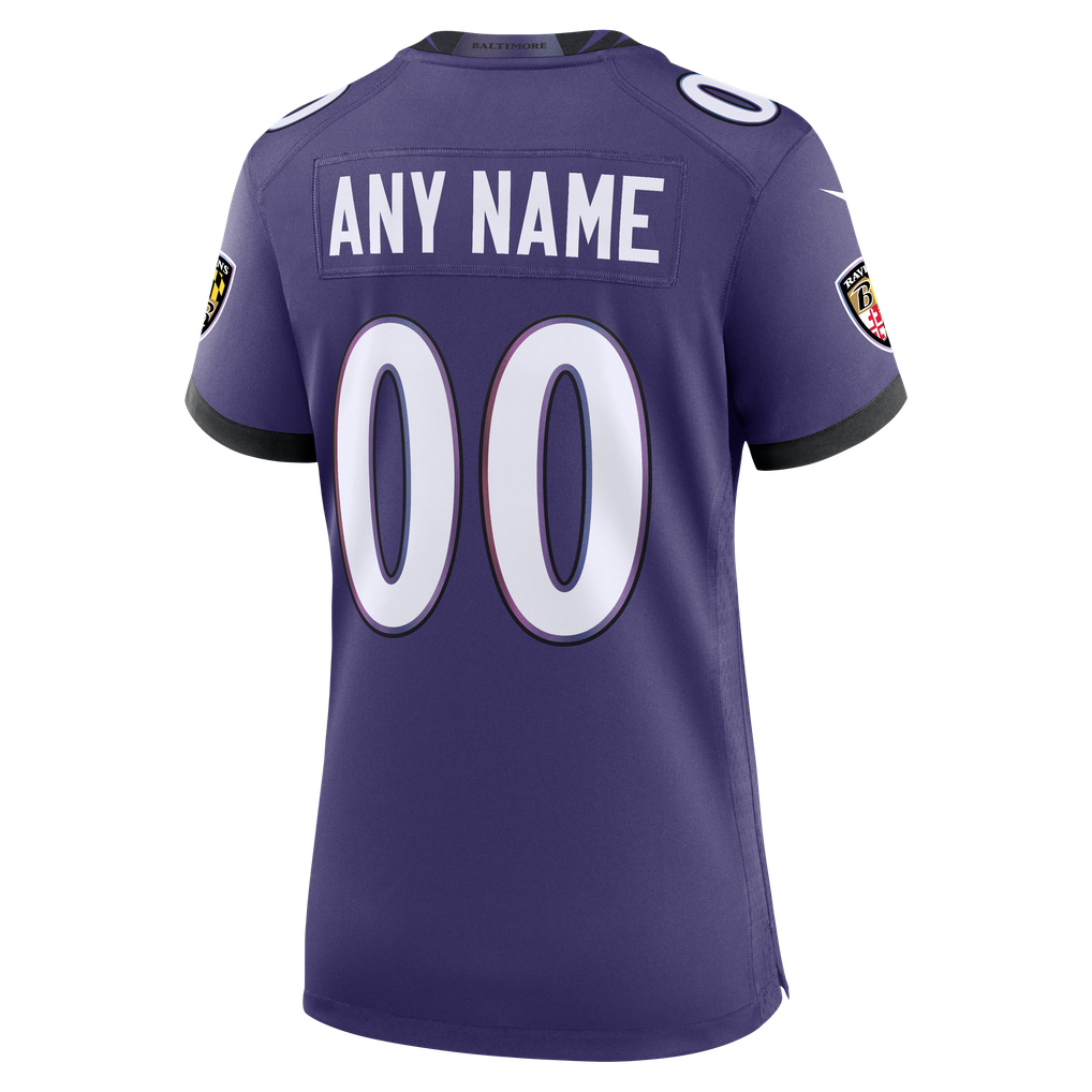 Women's Baltimore Ravens Nike Purple Custom Game Jersey