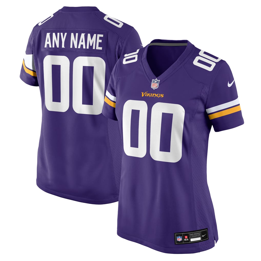 Women's Nike Purple Minnesota Vikings Custom Game Jersey - Image 2
