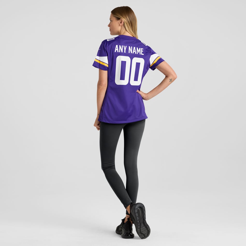 Women's Nike Purple Minnesota Vikings Custom Game Jersey - Image 6