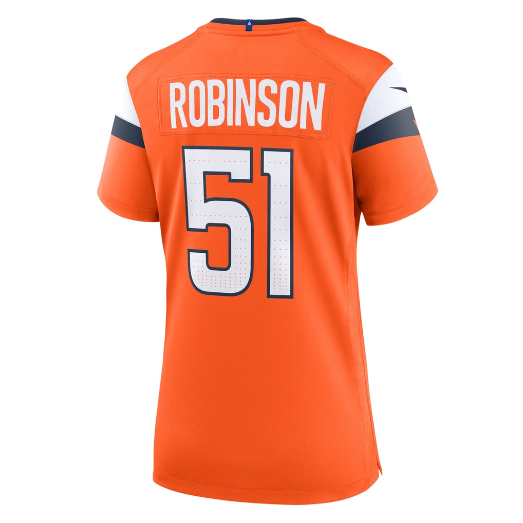Women's Denver Broncos Que Robinson Nike  Orange Team Game Jersey - Image 4