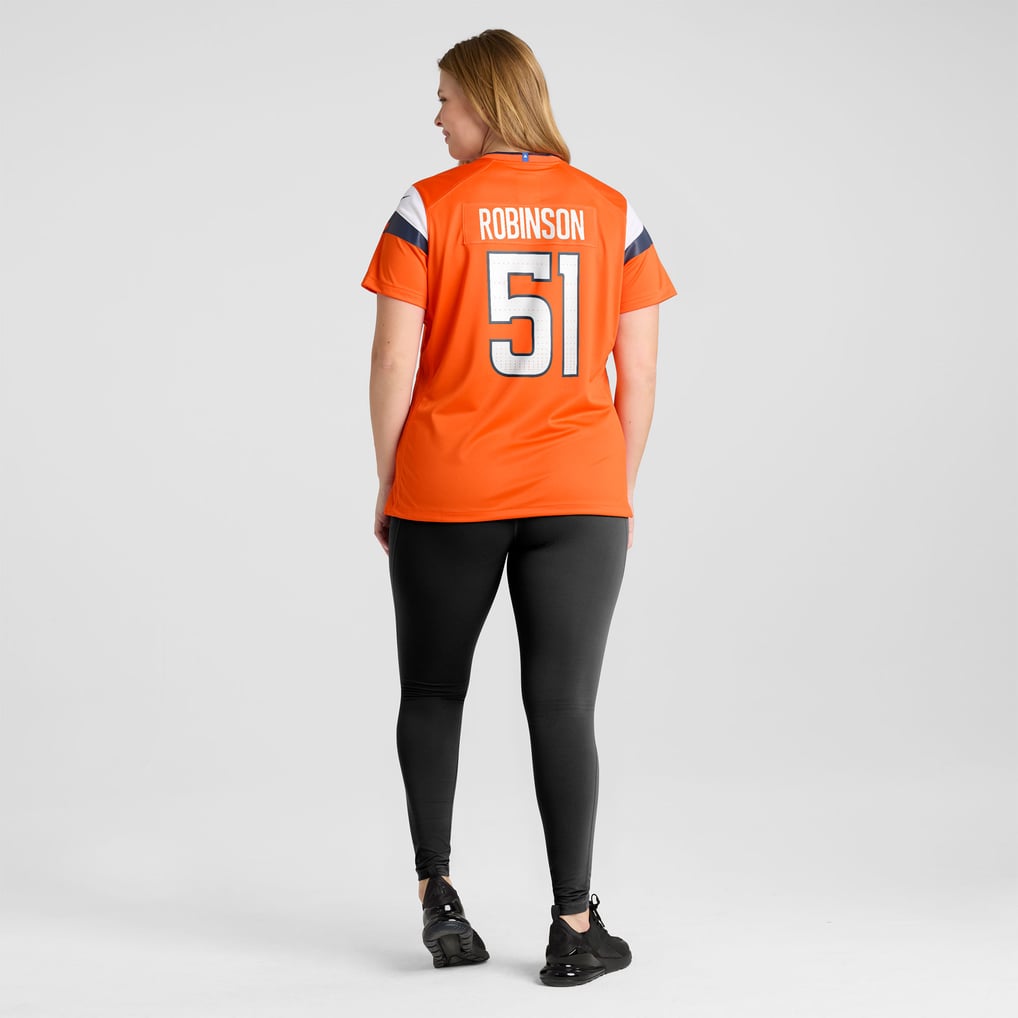 Women's Denver Broncos Que Robinson Nike  Orange Team Game Jersey - Image 8