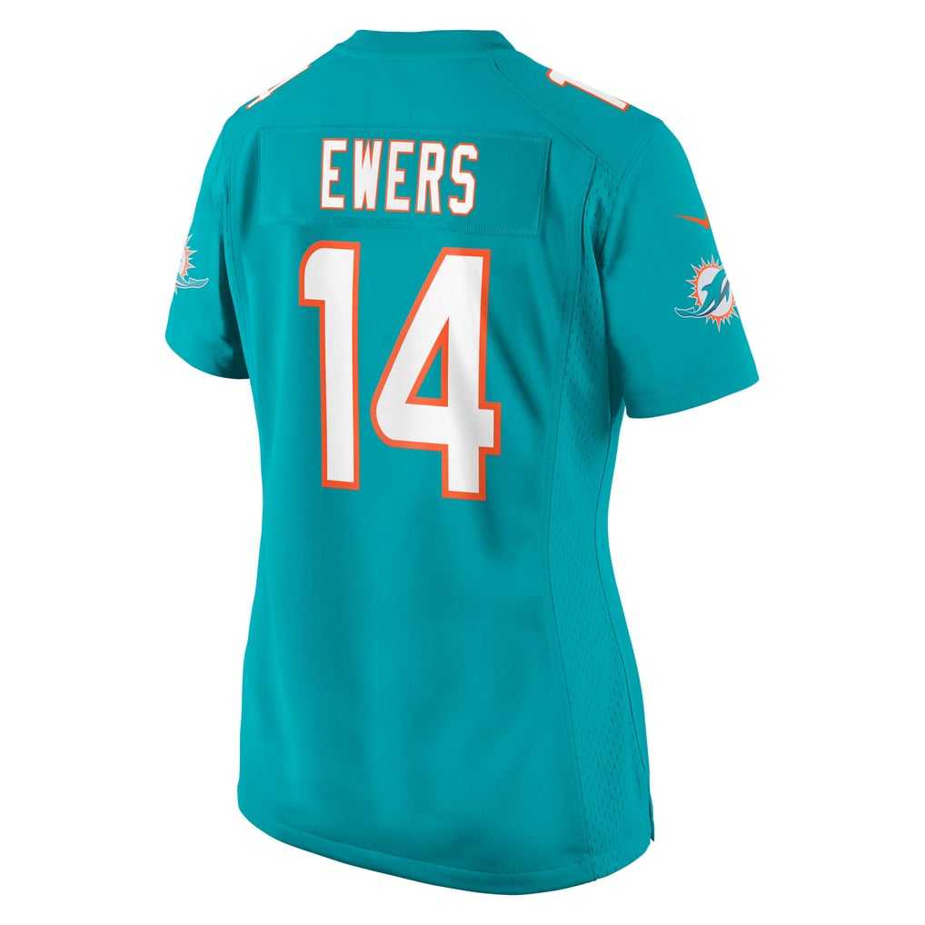 Women's Miami Dolphins Quinn Ewers Nike  Aqua Team Game Jersey - Image 4