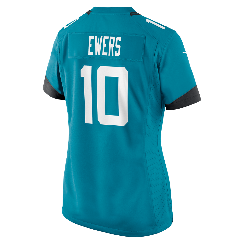 Women's Jacksonville Jaguars Quinn Ewers Nike Teal Team Game Jersey - Image 8