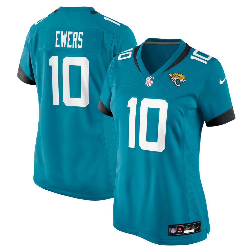 Women's Jacksonville Jaguars Quinn Ewers Nike Teal Team Game Jersey - Image 1