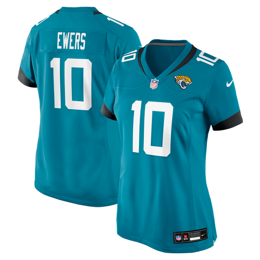 Women's Jacksonville Jaguars Quinn Ewers Nike Teal Team Game Jersey - Image 1