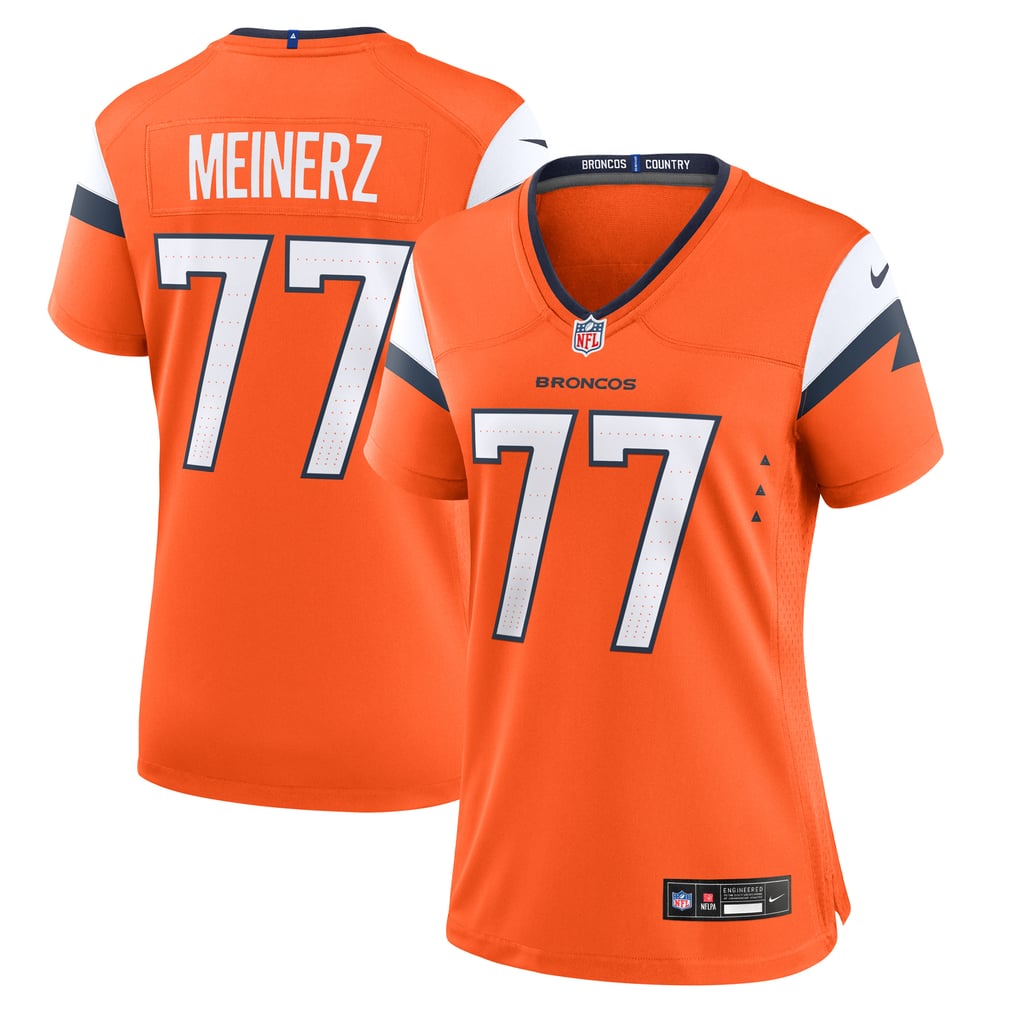 Women's Denver Broncos Quinn Meinerz Nike  Orange Team Game Jersey - Image 2