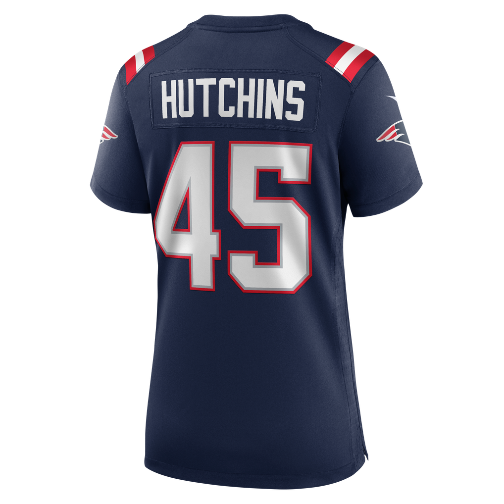 Women's New England Patriots Quintayvious Hutchins Nike Navy Team Game Jersey - Image 8