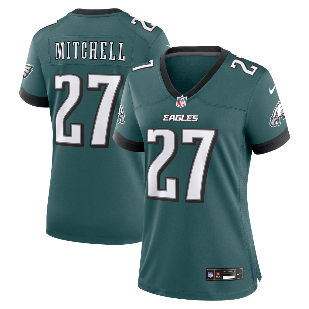 Women's Philadelphia Eagles Quinyon Mitchell Nike  Midnight Green Team Game Jersey - Image 1