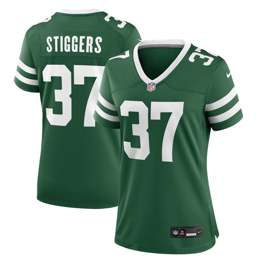 Women's New York Jets Qwan'tez Stiggers Nike Legacy Green Game Jersey - Image 1