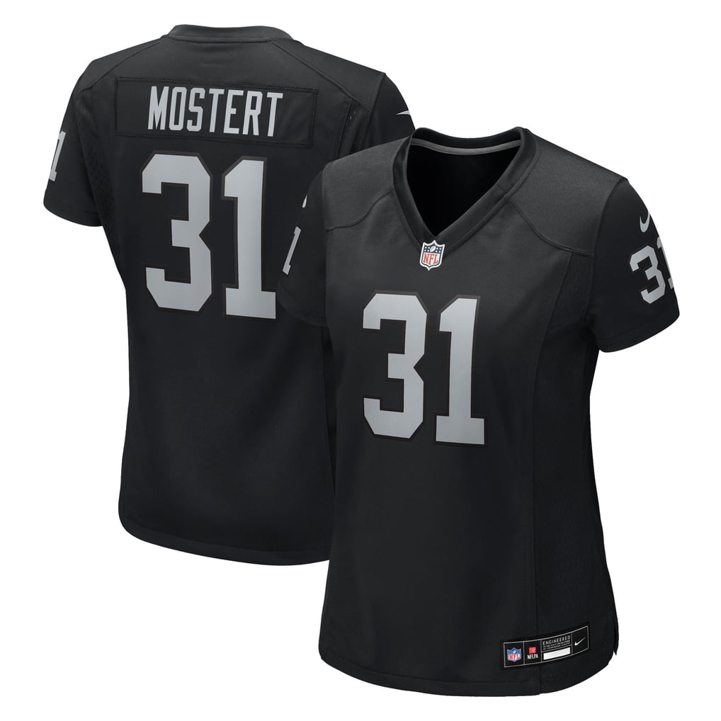 Women's Las Vegas Raiders Raheem Mostert Nike  Black Team Game Jersey - Image 2