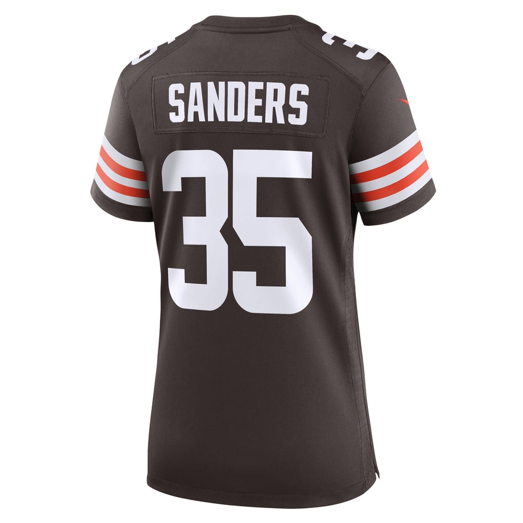 Women's Cleveland Browns Raheim Sanders Nike Brown Team Game Jersey - Image 4