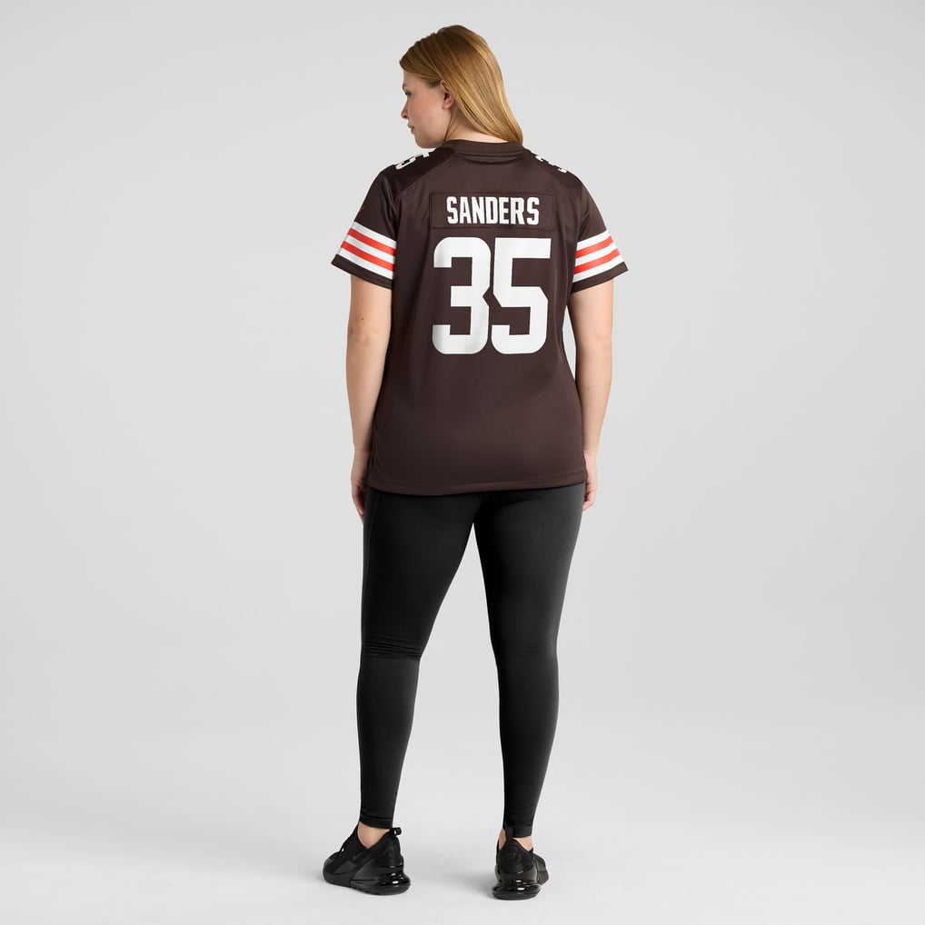 Women's Cleveland Browns Raheim Sanders Nike Brown Team Game Jersey - Image 8