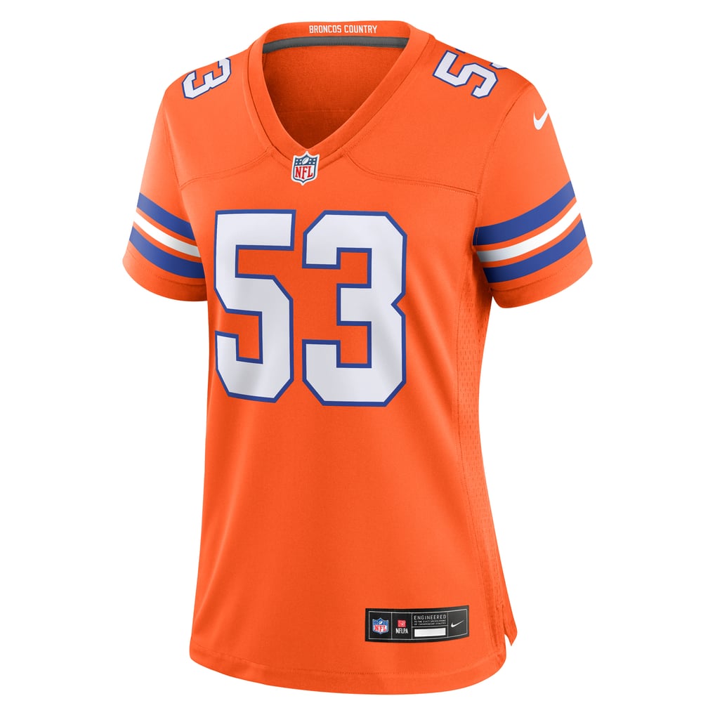 Women's Denver Broncos Randy Gradishar Nike Orange Mile High Collection 1977 Throwback Retired Player Game Jersey - Image 3