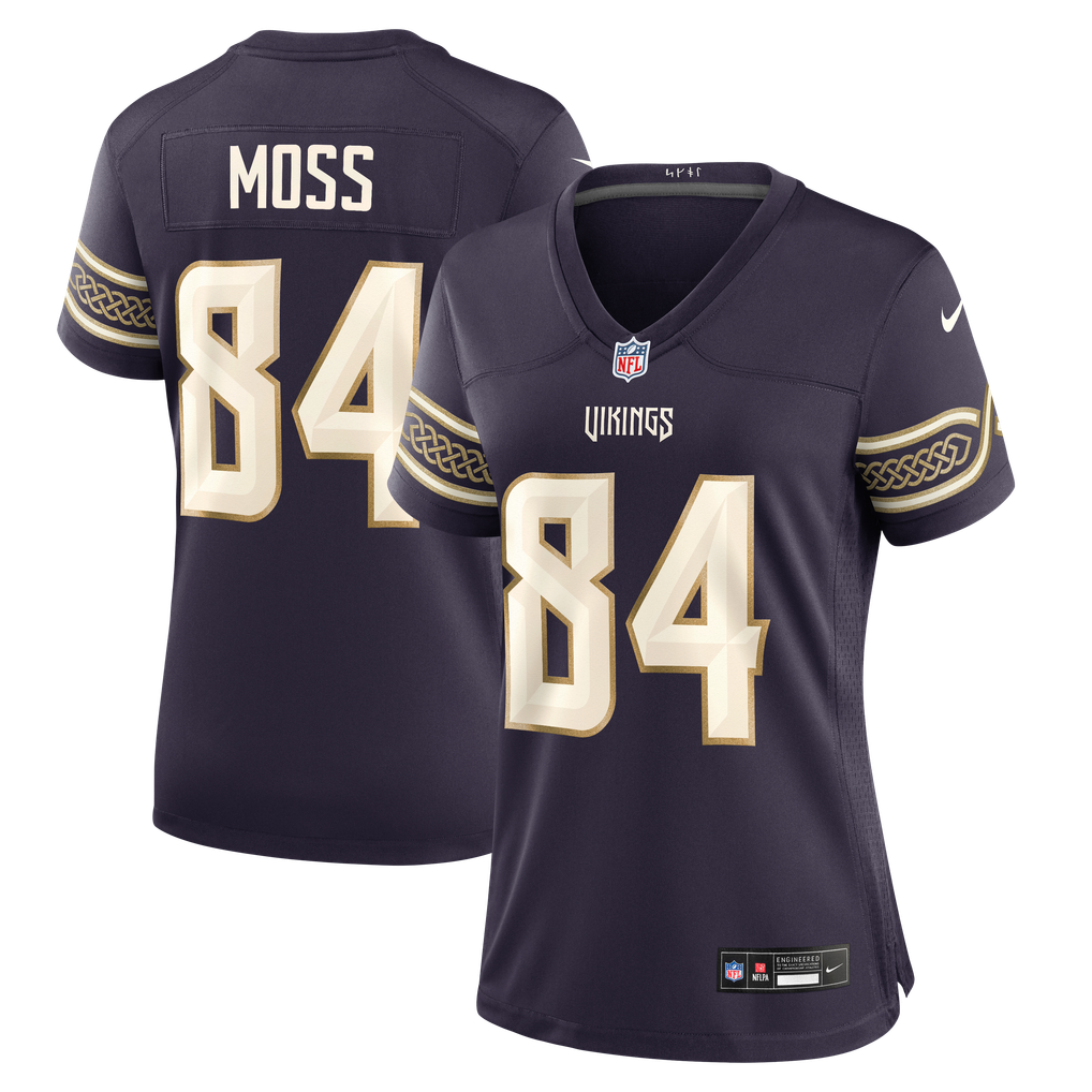 Women's Minnesota Vikings Randy Moss Nike Purple 2026 Rivalries Collection Game Jersey - Image 2