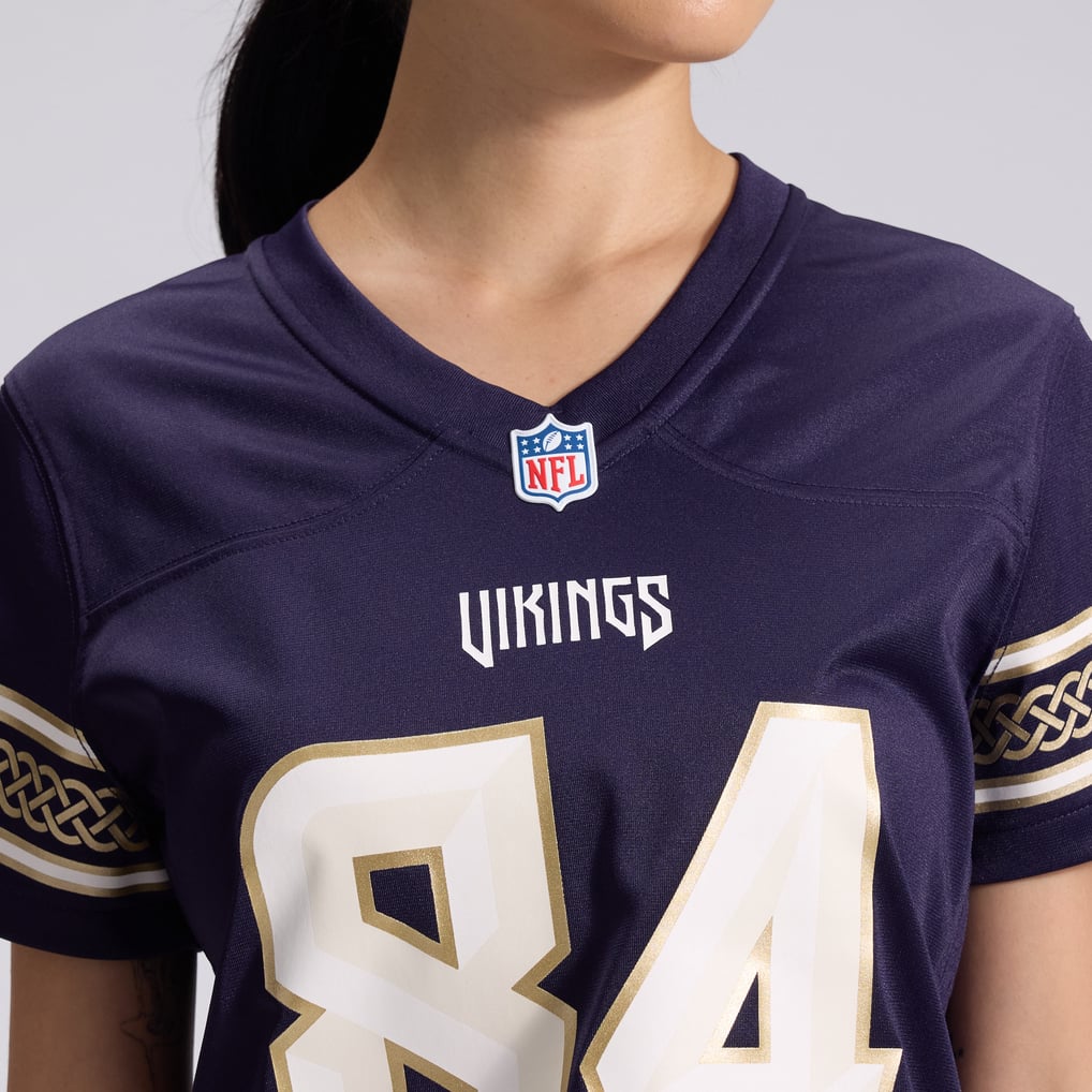 Women's Minnesota Vikings Randy Moss Nike Purple 2026 Rivalries Collection Game Jersey - Image 9