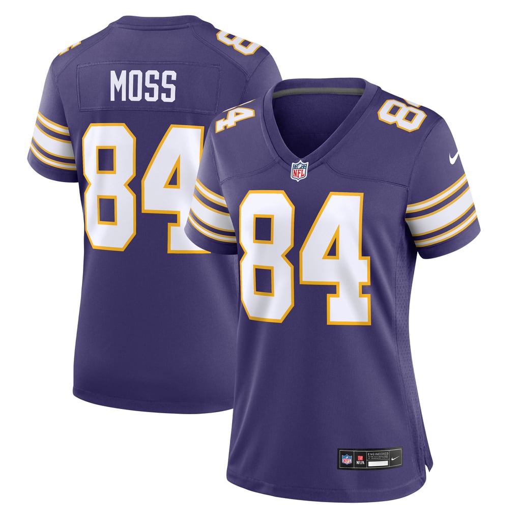 Women's Minnesota Vikings Randy Moss Nike Purple Classic Retired Player Game Jersey - Image 1