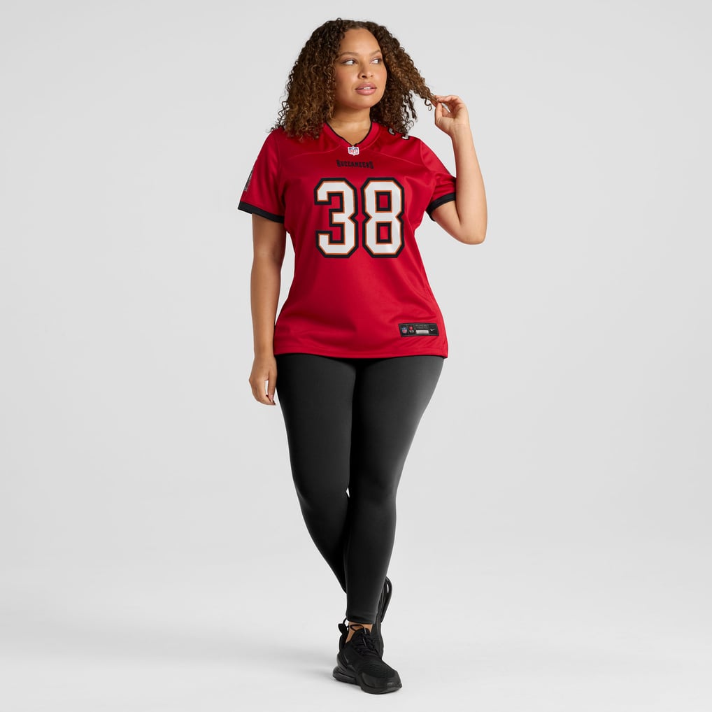 Women's Tampa Bay Buccaneers Rashad Wisdom Nike  Red Team Game Jersey - Image 7