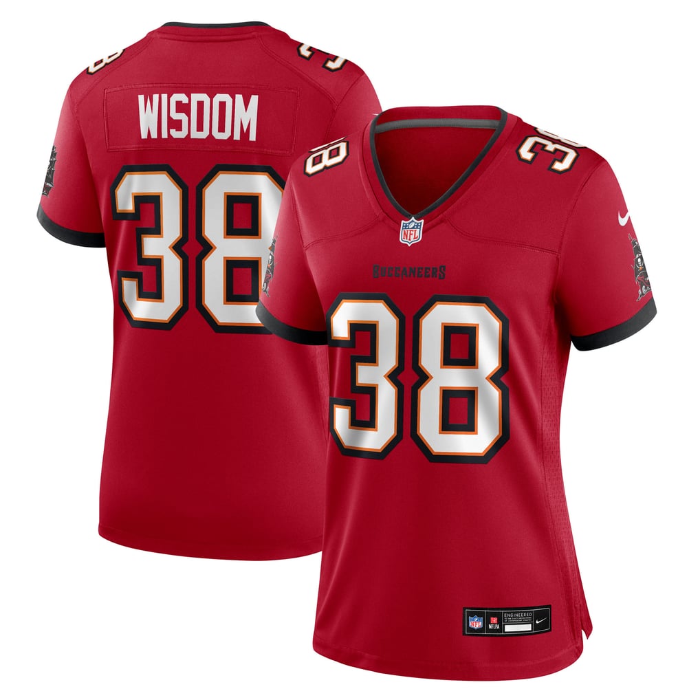 Women's Tampa Bay Buccaneers Rashad Wisdom Nike  Red Team Game Jersey - Image 1