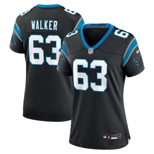Women's Carolina Panthers Rasheed Walker Nike Black Team Game Jersey - Image 1