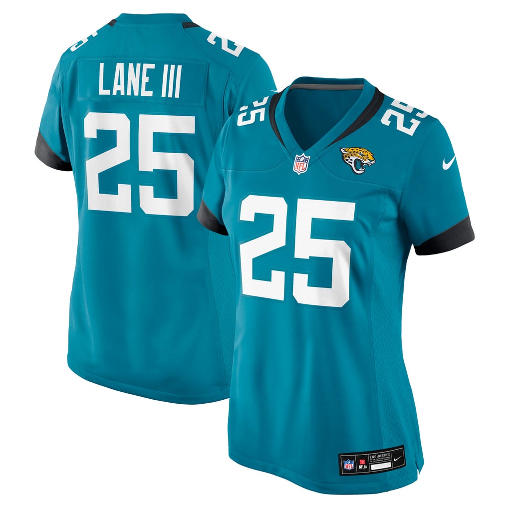 Women's Jacksonville Jaguars Rayuan Lane III Nike  Teal Team Game Jersey - Image 2