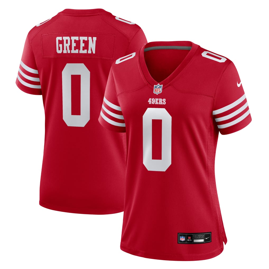 Women's San Francisco 49ers Renardo Green Nike  Scarlet Team Game Jersey - Image 1