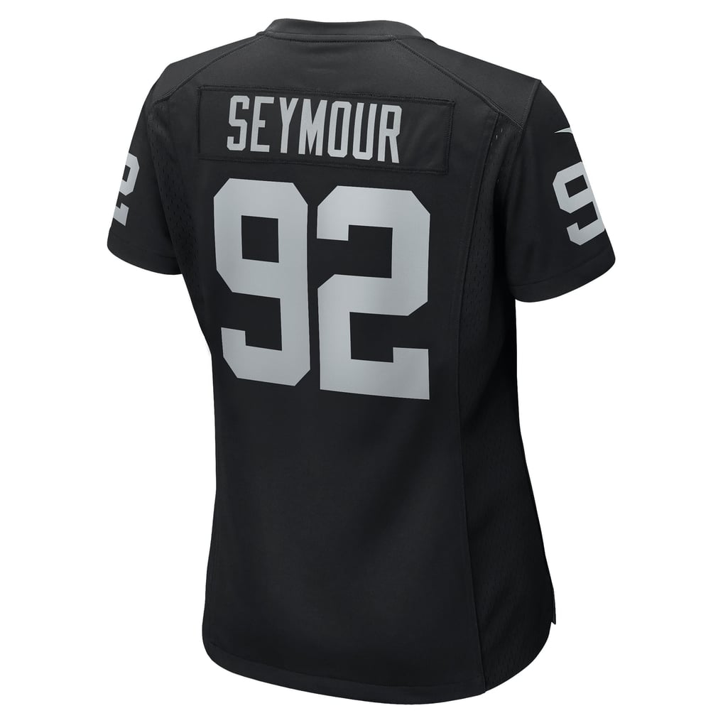 Women's Las Vegas Raiders Richard Seymour Nike Black Retired Player Game Jersey - Image 4