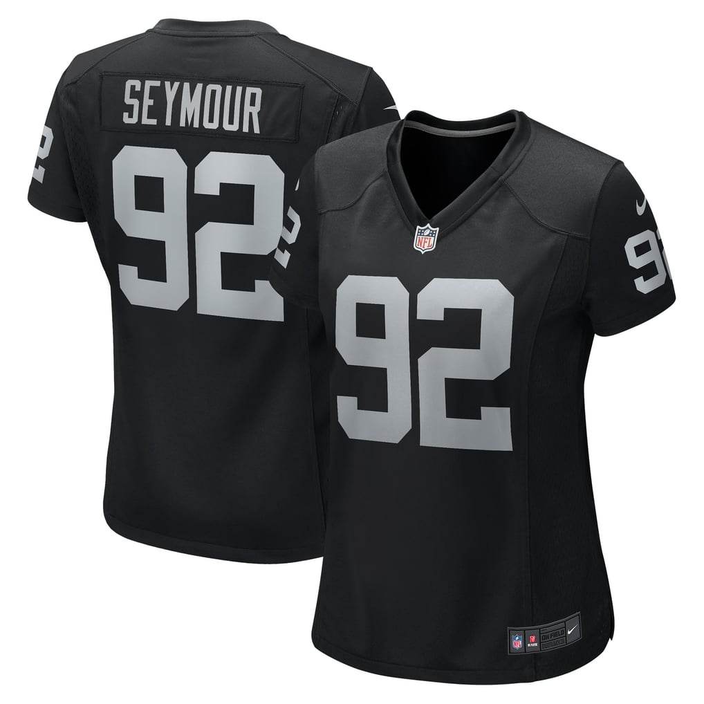 Women's Las Vegas Raiders Richard Seymour Nike Black Retired Player Game Jersey - Image 1
