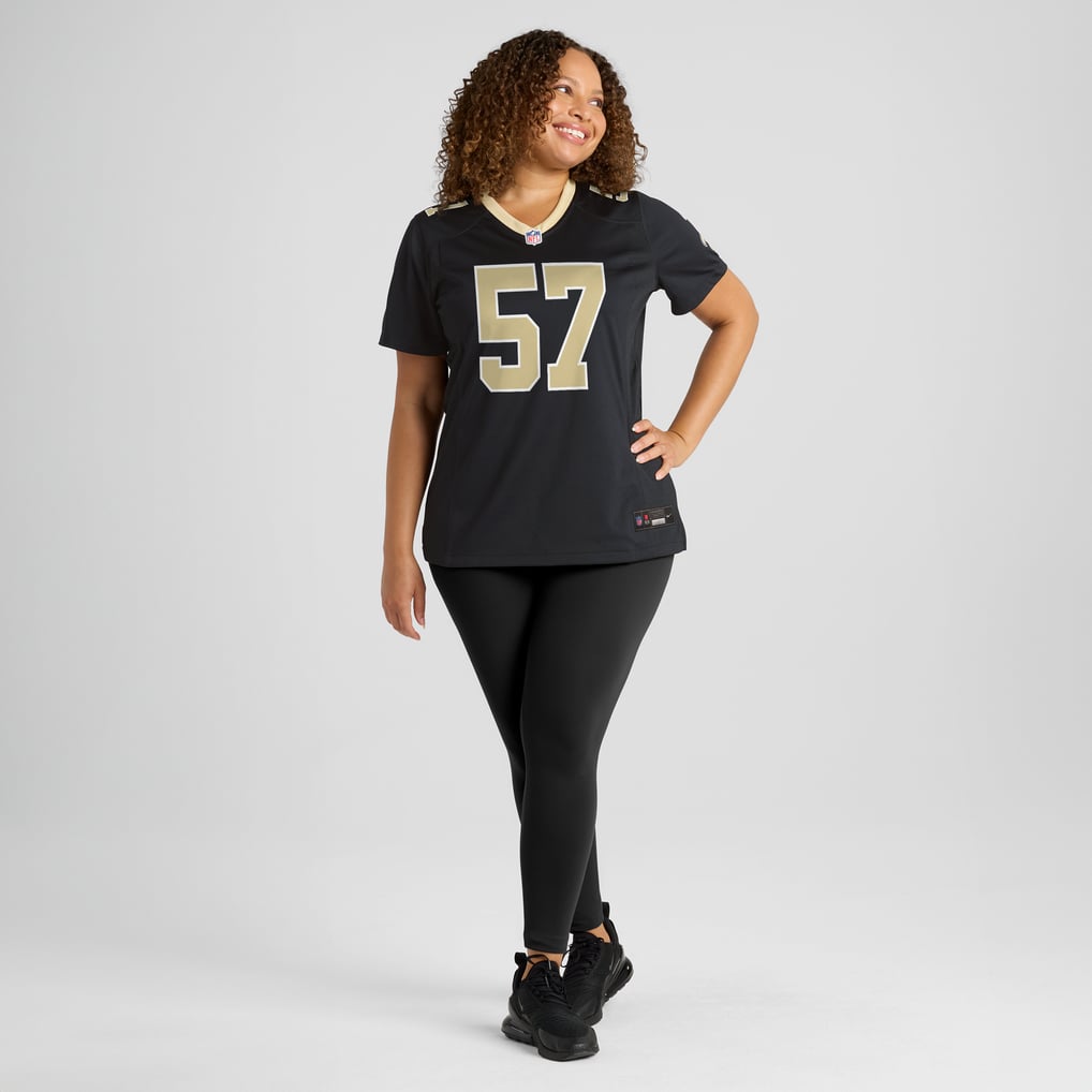 Women's New Orleans Saints Rickey Jackson Nike Black Retired Player Jersey - Image 7