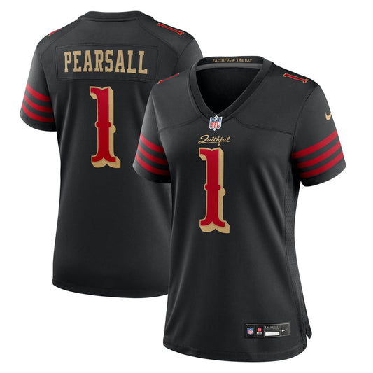 Women's San Francisco 49ers Ricky Pearsall Nike Black Rivalries Collection Game Jersey - Image 1