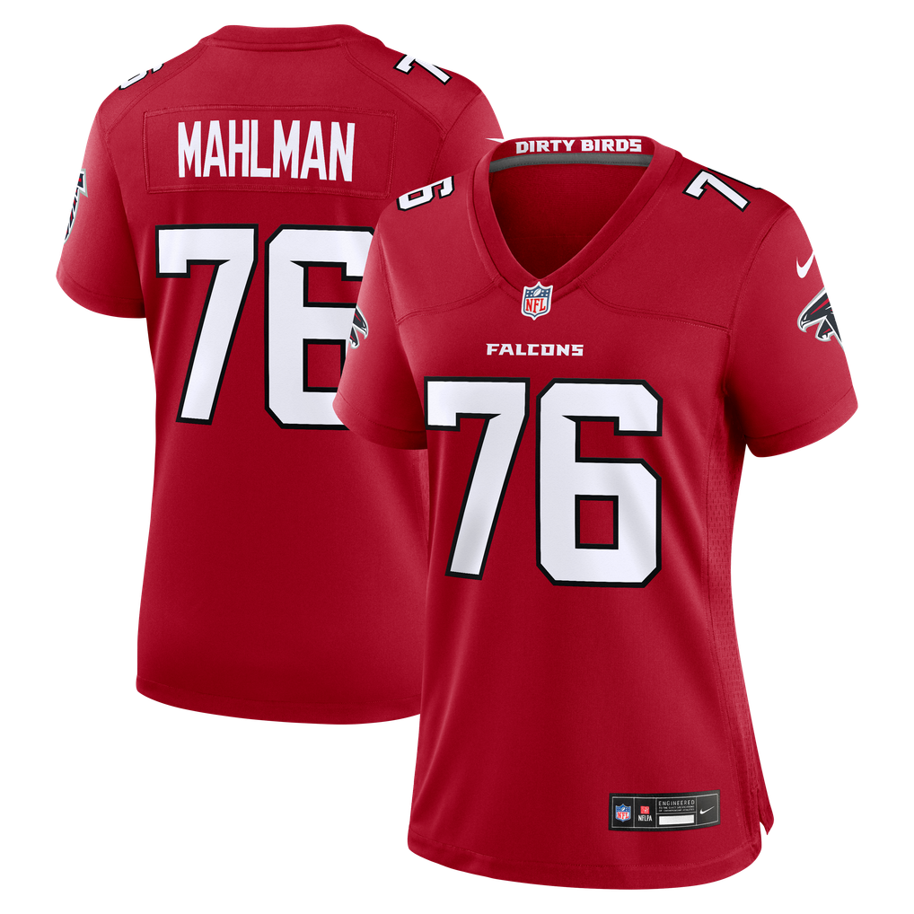 Women's Atlanta Falcons Riley Mahlman Nike Red Team Game Jersey