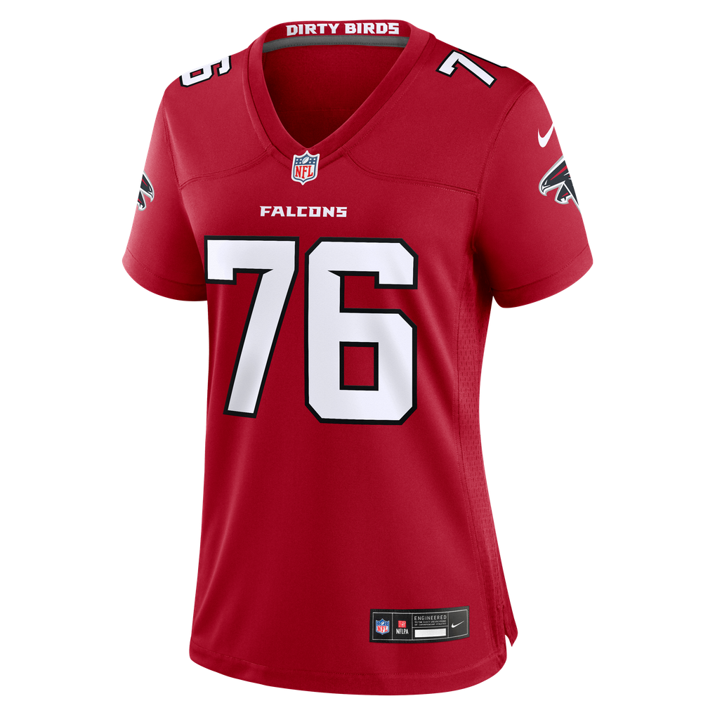 Women's Atlanta Falcons Riley Mahlman Nike Red Team Game Jersey
