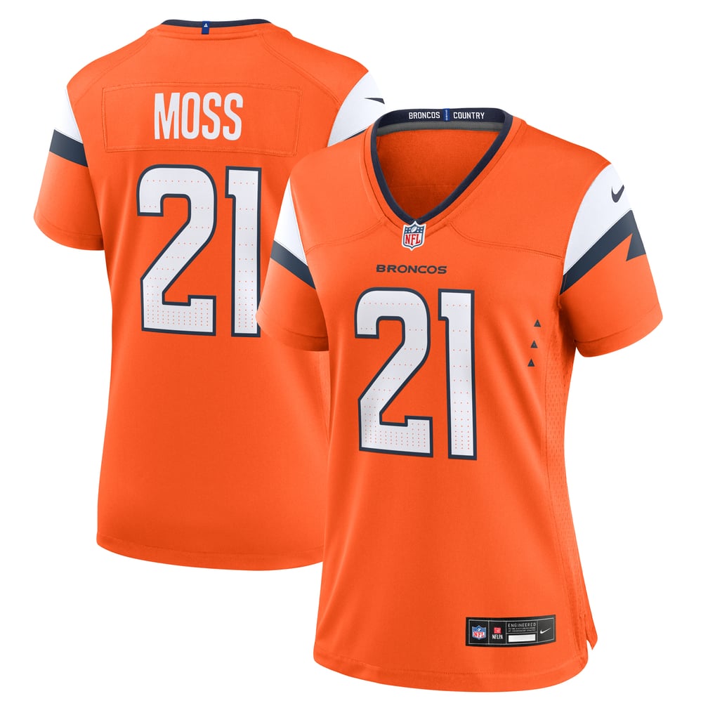 Women's Denver Broncos Riley Moss Nike  Orange Team Game Jersey - Image 1