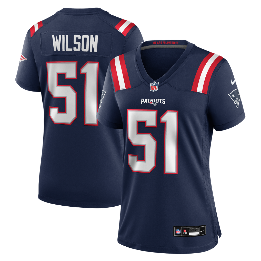 Women's New England Patriots Riley Wilson Nike Navy Team Game Jersey - Image 2