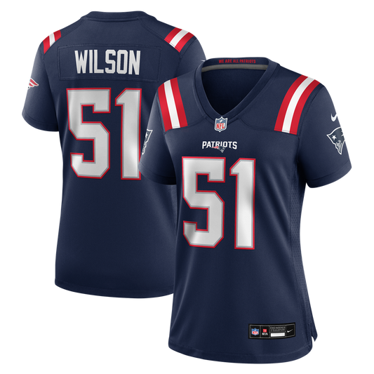 Women's New England Patriots Riley Wilson Nike Navy Team Game Jersey - Image 1