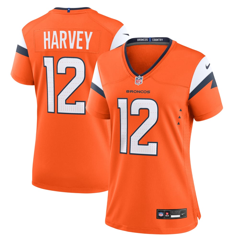 Women's Denver Broncos RJ Harvey Nike  Orange Team Game Jersey - Image 1
