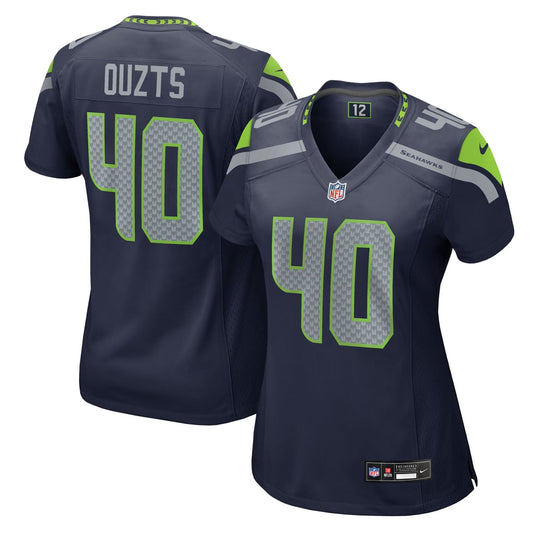 Women's Seattle Seahawks Robbie Ouzts Nike  College Navy Team Game Jersey - Image 1
